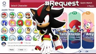 MARIO AND SONIC AT TOKYO 2020 | Gameplay (4 Players) | Shadow VS Tails VS Knuckles VS Amy