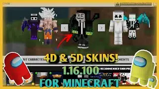 4D & 5D SKINS FOR MINECRAFT(1.16.100) AMONG US,AND MORE! Minecraft Apk! Download#Mcpe#Gaming#Skins