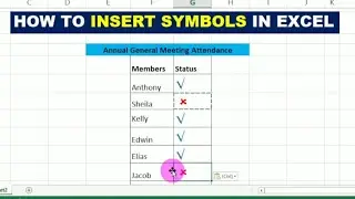 How to Insert Symbols in Excel