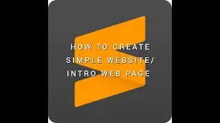 How to create simple/intro website in sublime text editor