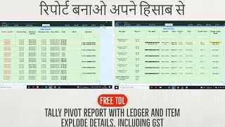 Tally Sales Report TDL for Pivot Table | Detailed Sale Summary TDL |2022 Best Tally TDL 