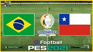 Brasil x Chile (02/07/2021) Copa América 2021 - PES 2021