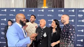 #FamilyKarma Amrit Kapai and Nicolas Kouchoukos and Family at the 34th GLAAD Media Awards