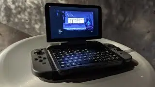 Gaming on the GPD MicroPC: Enter the Gungeon with joycon attachment.