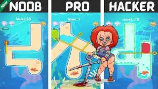 NOOB vs PRO vs HACKER - Save The Goldfish - Gameplay - MAX LEVEL in Goldfish - Ikko Fire