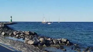The magical Sand Beach Coast of Baltic Sea in Rostock Germany