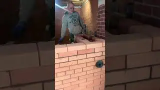 Кладка кирпича, банная печь Кузнецова БИК РС 4х4