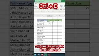You need to know this Excel Shortcut [ Excel ] #shorts  #tutorial #excel
