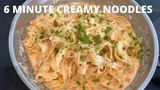Quick  CREAMY Noodles in TWO Steps