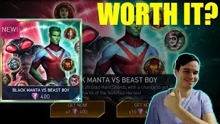 Is Black Manta Vs Beast Boy Chest Worth It? Injustice 2 Mobile