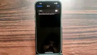 how to turn on/off wifi on iPhone 15 pro max