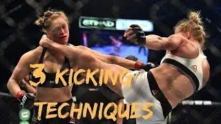 Holly 'The Preacher's Daughter' Holm | 3 Kicking Techniques Done Effectively | Hacking MMA