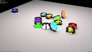 Blender 3d CGI animation - Falling AMAR logos - rigid bodies