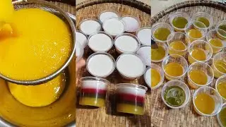 3 Taste Homemade Jelly, Homemade Dessert | Easy and Tasty Homemade Jelly | 3 Layers Homemade Jelly
