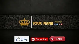 How To Make Gold Banner For YouTube Channel Very Easy | Photoshop Touch