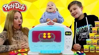 Плей До Кухня ВОЛШЕБНАЯ Духовка! ПИЦЦА и ТОРТ из пластилина Play Doh Kitchen - Набор Magical Oven