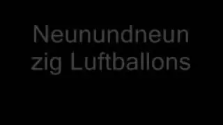 99 red balloons lyric video