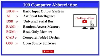 JKSSB Female supervisor computer Abbreviation MCQ - Computer FullForm mcq - Class 1 #computermcqs