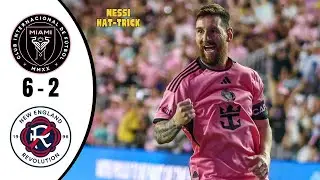 LIONEL MESSI HAT TRICK 😮 Inter Miami vs New England Revolution | MLS Highlights