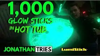 1,000 GLOW STICKS IN HOT TUB!!!