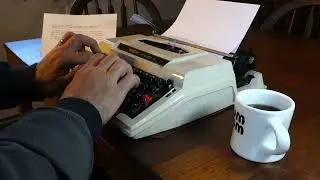 1982 Brother Accord 10 typewriter at work