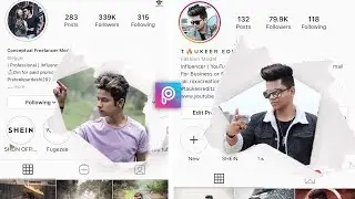 PicsArt 3D Instagram Profile Page Photo Editing Tutorial in Picsart Step by Step in Hindi