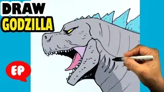 How to Draw GODZILLA | Side View