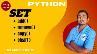 python set add() function| remove()| copy()| clear() function hindi 