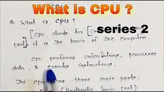 What is CPU ? 