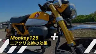 モンキー125 エアクリ交換の効果絶大ですわ