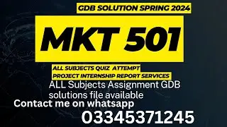 mkt501 GDb solution Spring 2024