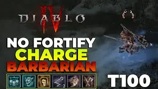 T100 CHARGE Barbarian NO Fortify NO Basic Skill FULL Clear S1 - Diablo 4