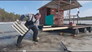 How I built a house on the water on a taiga lake.