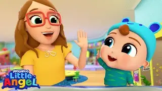 I Like School🎒 |  Little Angel Color Songs & Nursery Rhymes | Learn Colors & Shapes