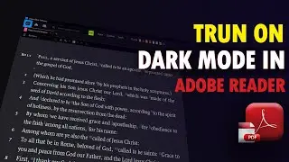 Dark mode in adobe reader (how to enable dark mode in adobe reader)