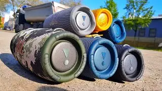 6 JBL speakers CONNECTED together !!! JBL PARTYBOOST BASS TEST !!! (100% VOL.)