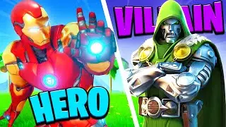 The *NEW* HERO vs VILLAIN Fashion Show in Fortnite... (BEST HERO AND VILLAIN SKINS)