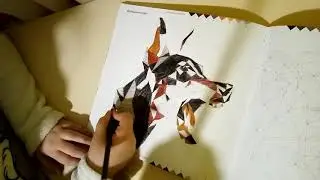 Рисование. Карантин продолжается. Разрисовываю добермана.