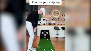 Golf Putting Mat and Foldable Chipping Net with Target – Perfect Your Game Anywhere! #shortgame