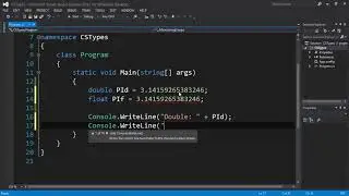 C# TUTORIAL COURSE 7 - THE DOUBLE AND FLOAT DATATYPES