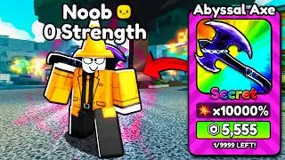 Starting Over as NOOB with BEST AXE in Roblox Timber!