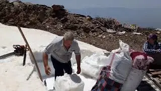 Bozdağ zirvede Kar kesme.
