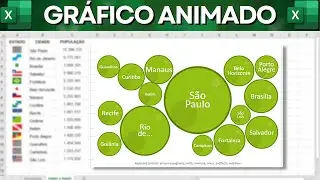 Como Fazer Gráfico de Bolha no Excel | Gráfico Interativo e Moderno | Animação ao Passar o Mouse