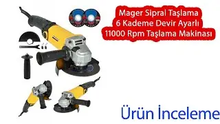 Mager Sipral Taşlama ; Mager MGR10125TS 6 Kademe Devir Ayarlı 11000 Rpm Taşlama Makinası