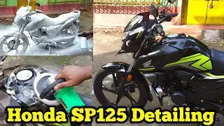 Learn Bike Detailing in Easy Steps || Honda SP125 Bike Detailing || Bike Complete Restoration