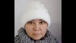 Шапка полой резинкой с отворотом