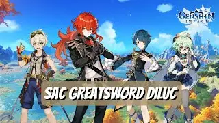 Sacrificial Greatsword Diluc Vaporize is NICE and EASY #shorts