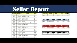 Excel Seller Report For Beginners | Advanced Excel