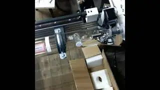 Лазерный безрамный станок. Изготовлен на заказ. Laser frameless machine, on a stretcher.