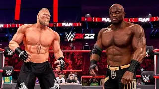 WWE 2K22 - Brock Lesnar vs Bobby Lashley Full Match
